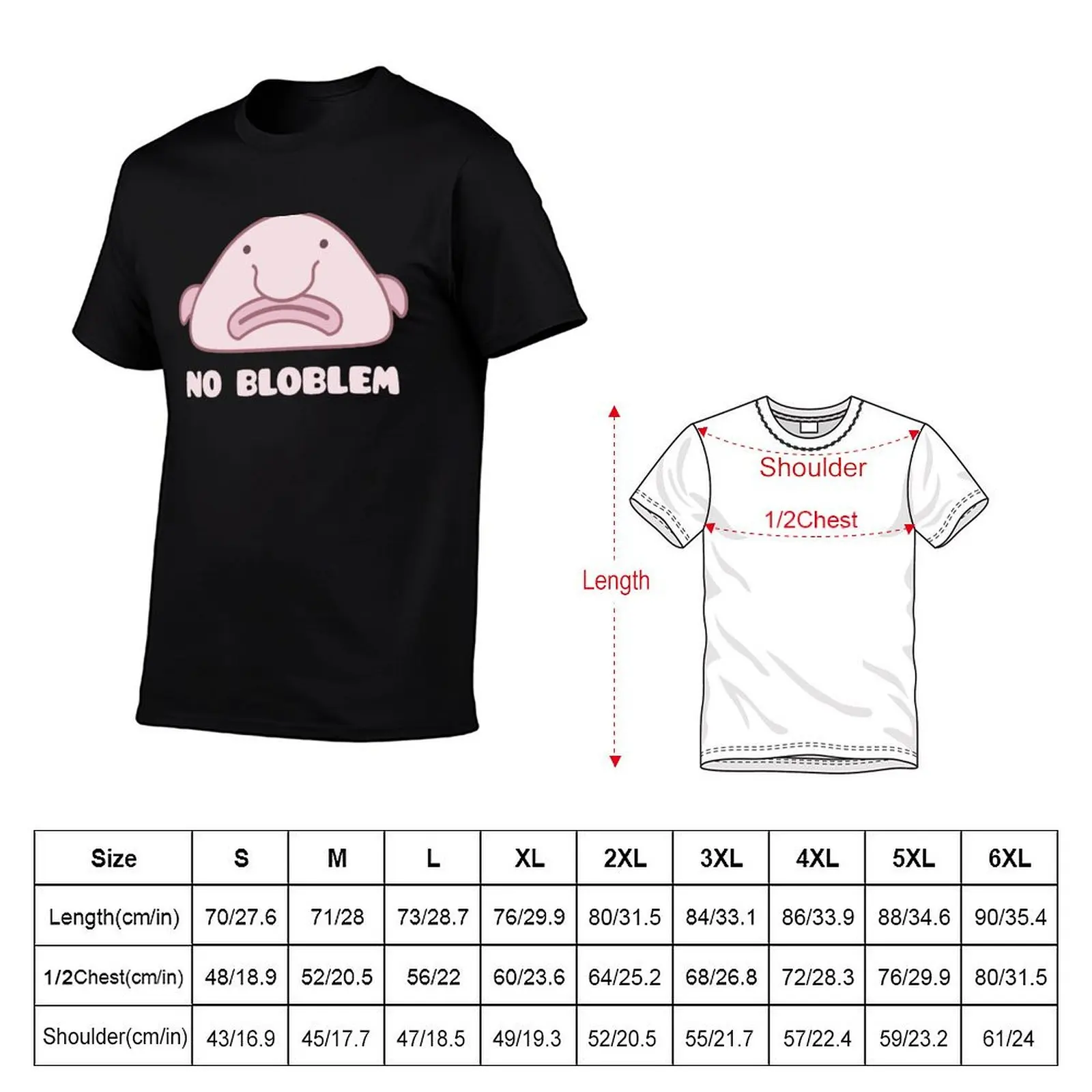 Problem shirts cotton t man t T-Shirt shirt Blobfish man 100% graphic No mens shirts graphic t