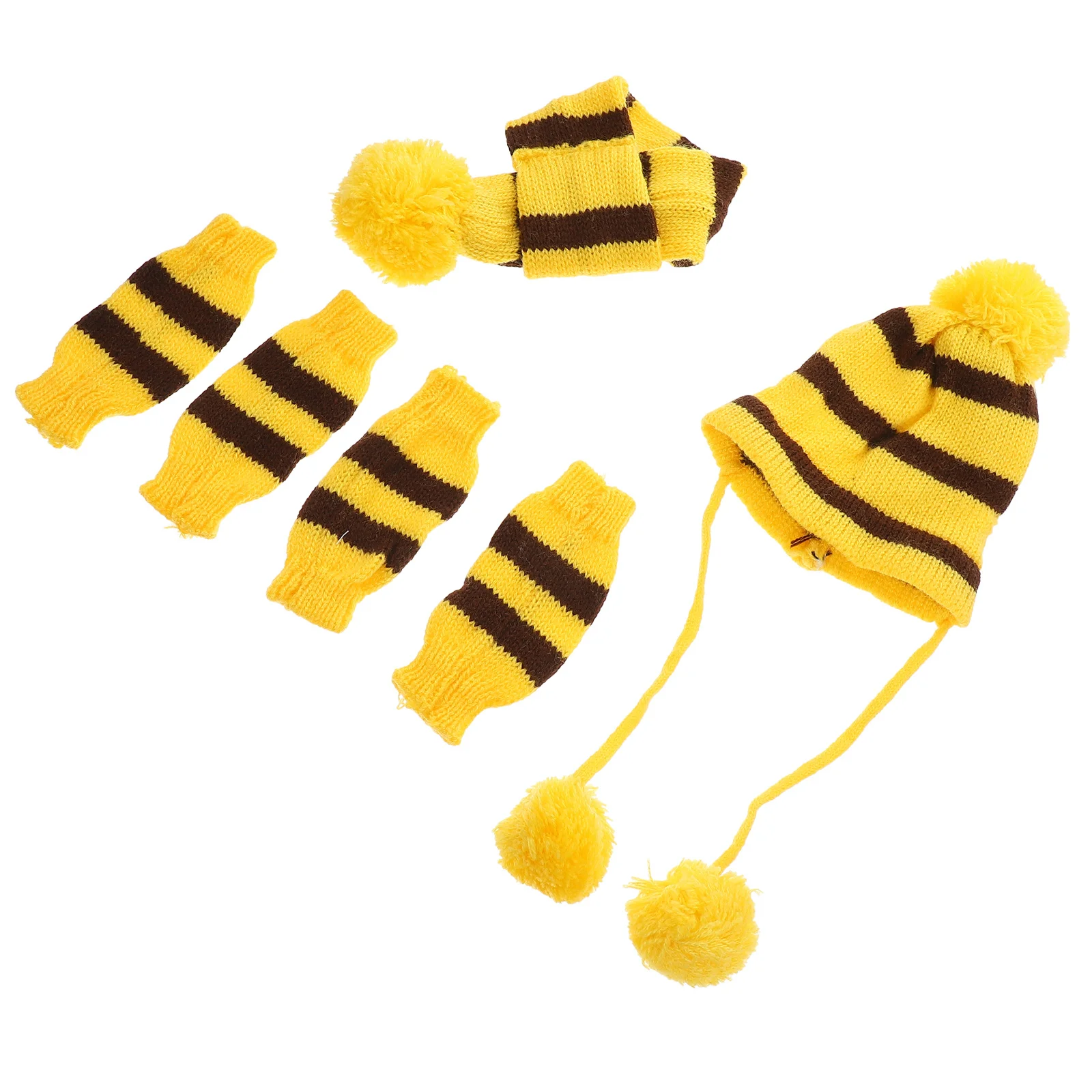 

Puppy Hats Clothes Dog Winter Scarf Warm Accessories Scarfs Pet Accessory Knitted for Costumes Dogs