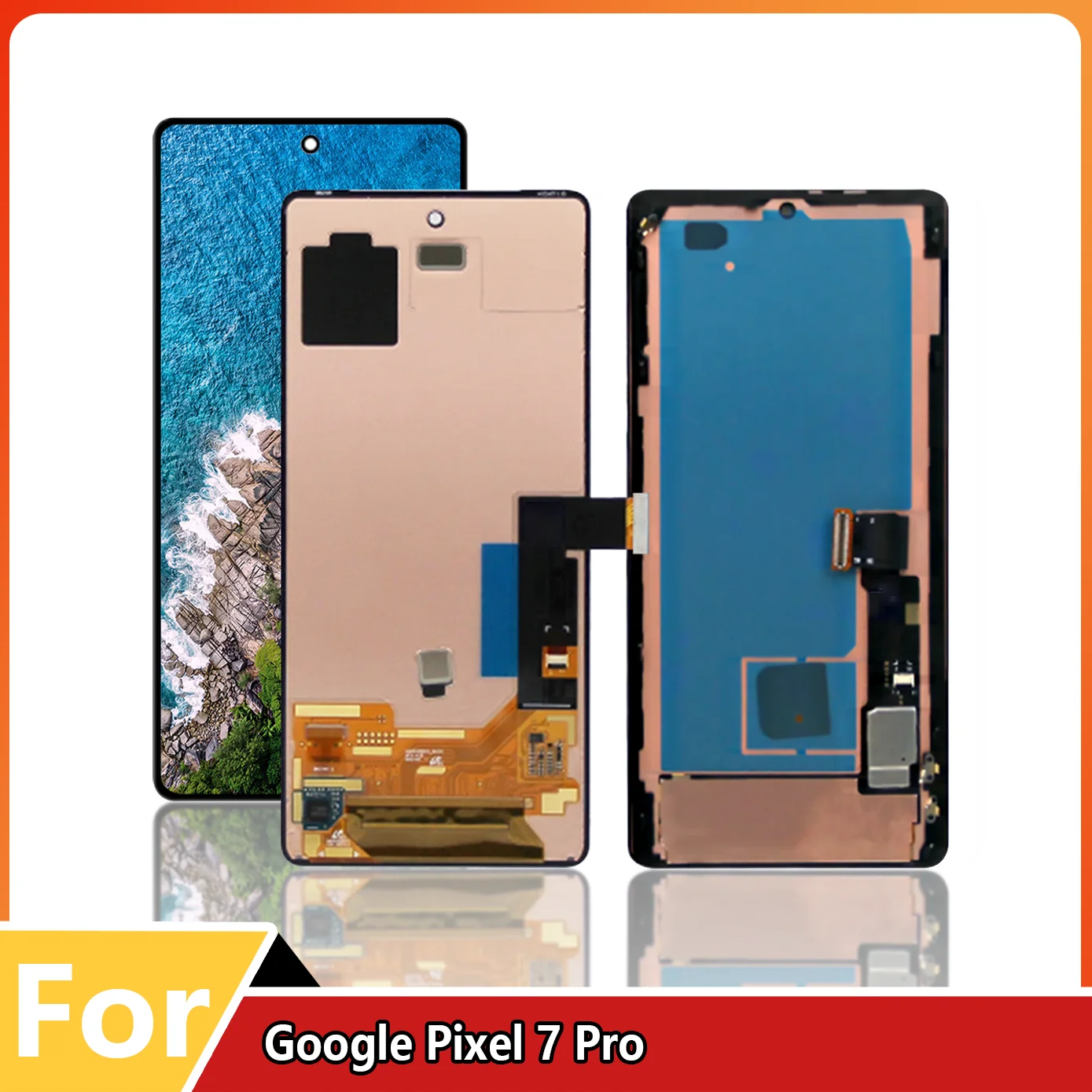 OLED Screen for Google Pixel 7 Pro Lcd Display Digital Touch Screen with Frame for Google Pixel 7 Pro GP4BC GE2AE GFE4J