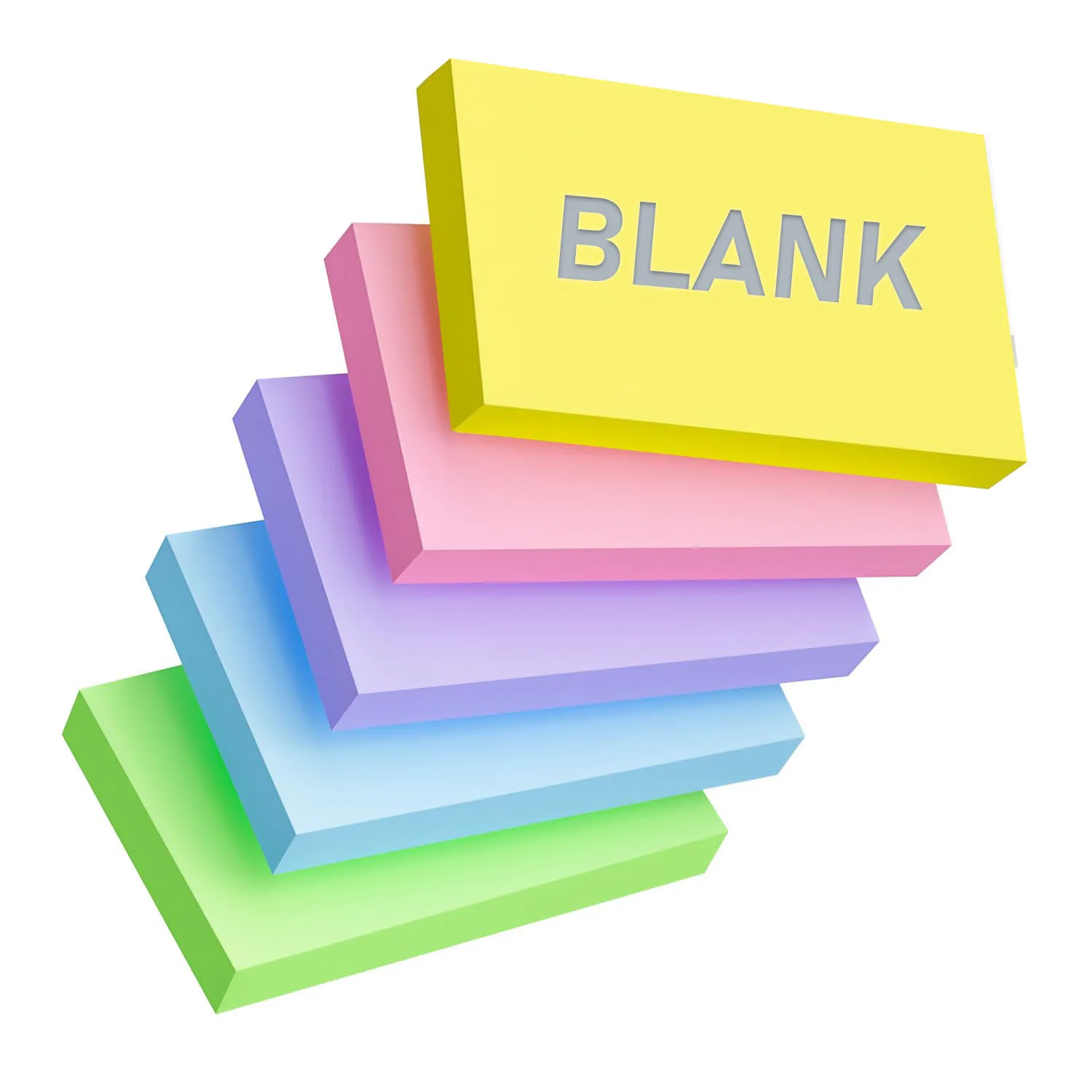 100 Blatt Karteikarten 3x5 Zoll, Karteikarten, leeres farbiges Notizkartenpapier zum Lernen, Schulbedarf, College, Büro