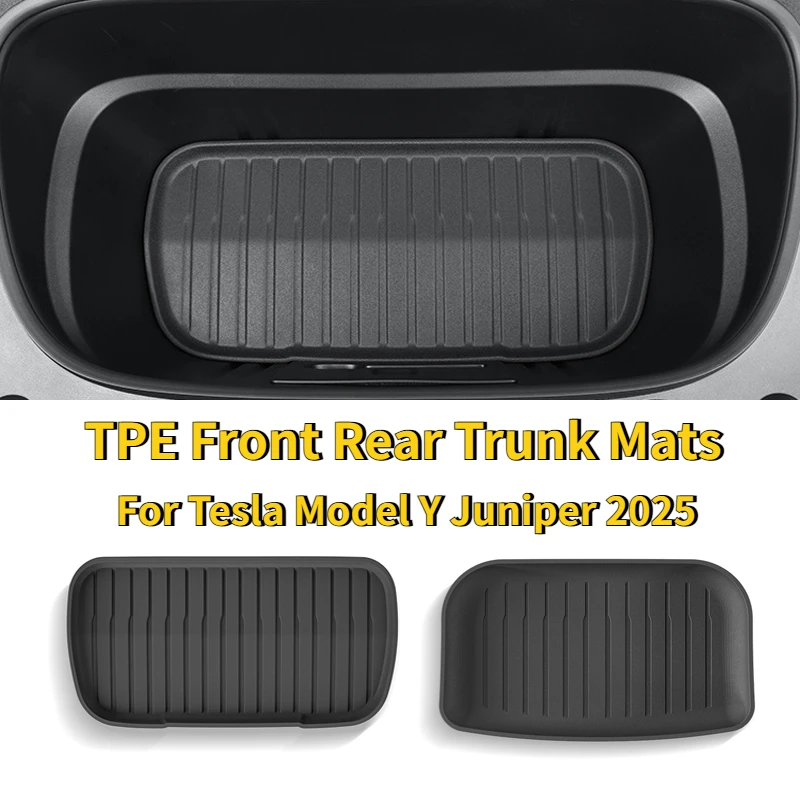 

Для Tesla Model Y Juniper 2025 передний и задний коврик в багажник, ковер из ТПЭ, водонепроницаемые, устойчивые к атмосферным воздействиям, многослойные коврики вверх и вниз
