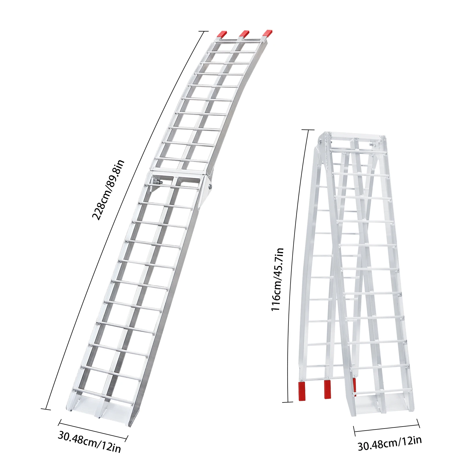 Laadwagenhellingen, zware motorfietshellingen, opvouwbare opritten voor het vervoeren van motorfietsen, crossmotoren, mini 4-wielers, aanhanger