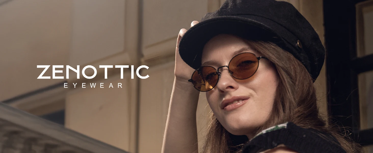 ZENOTTIC Retro ovale polarisierte Sonnenbrille für Damen und Herren, trendige runde Y2k-Sonnenbrille, kleine Vintage-Sonnenbrille im 90er-Jahre-Stil – Detail 4