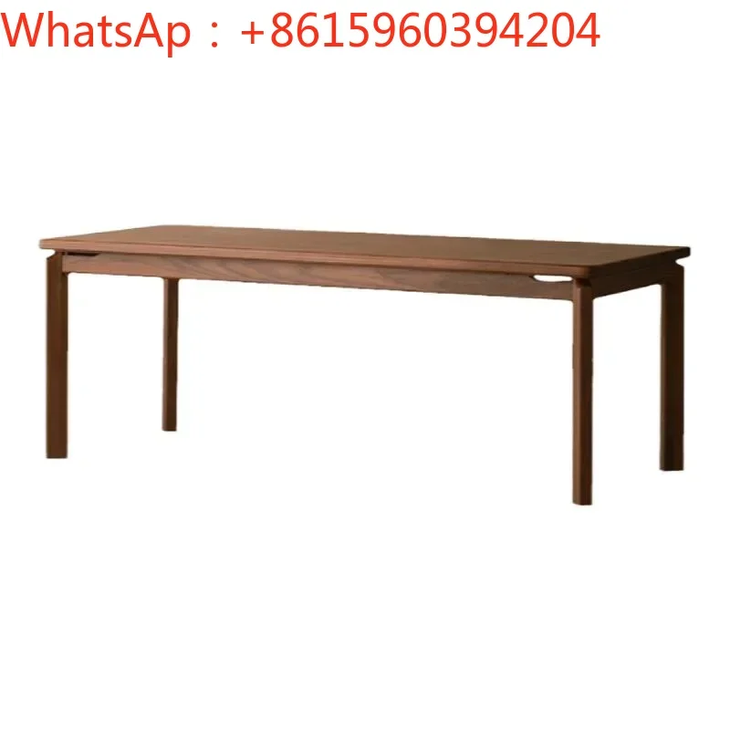 Customized North American white wax wood, quiet wind solid wood household dining table, Nordic workbench, simple desk.