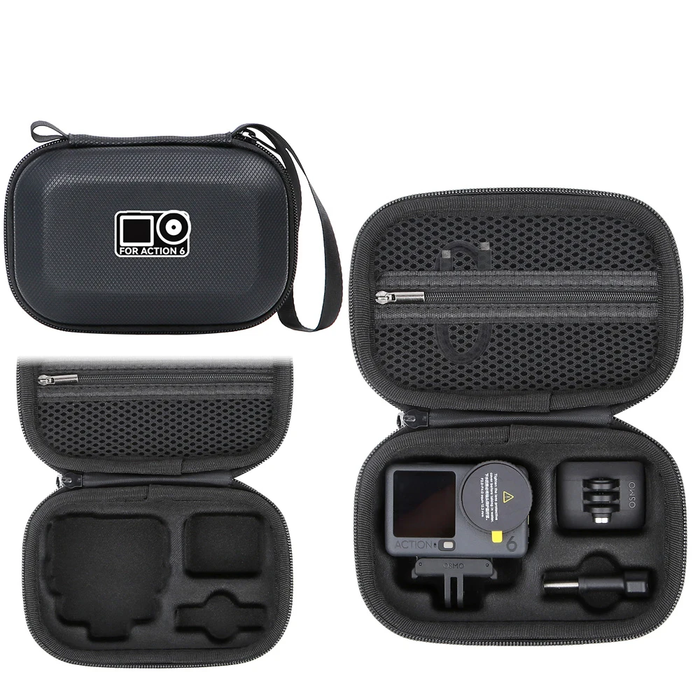 

Mini Carrying Case for DJI Osmo ACTION 6,Travel Storage Bag Waterproof PU Protect Box Portable Organizer Case for ACTION6 Camera