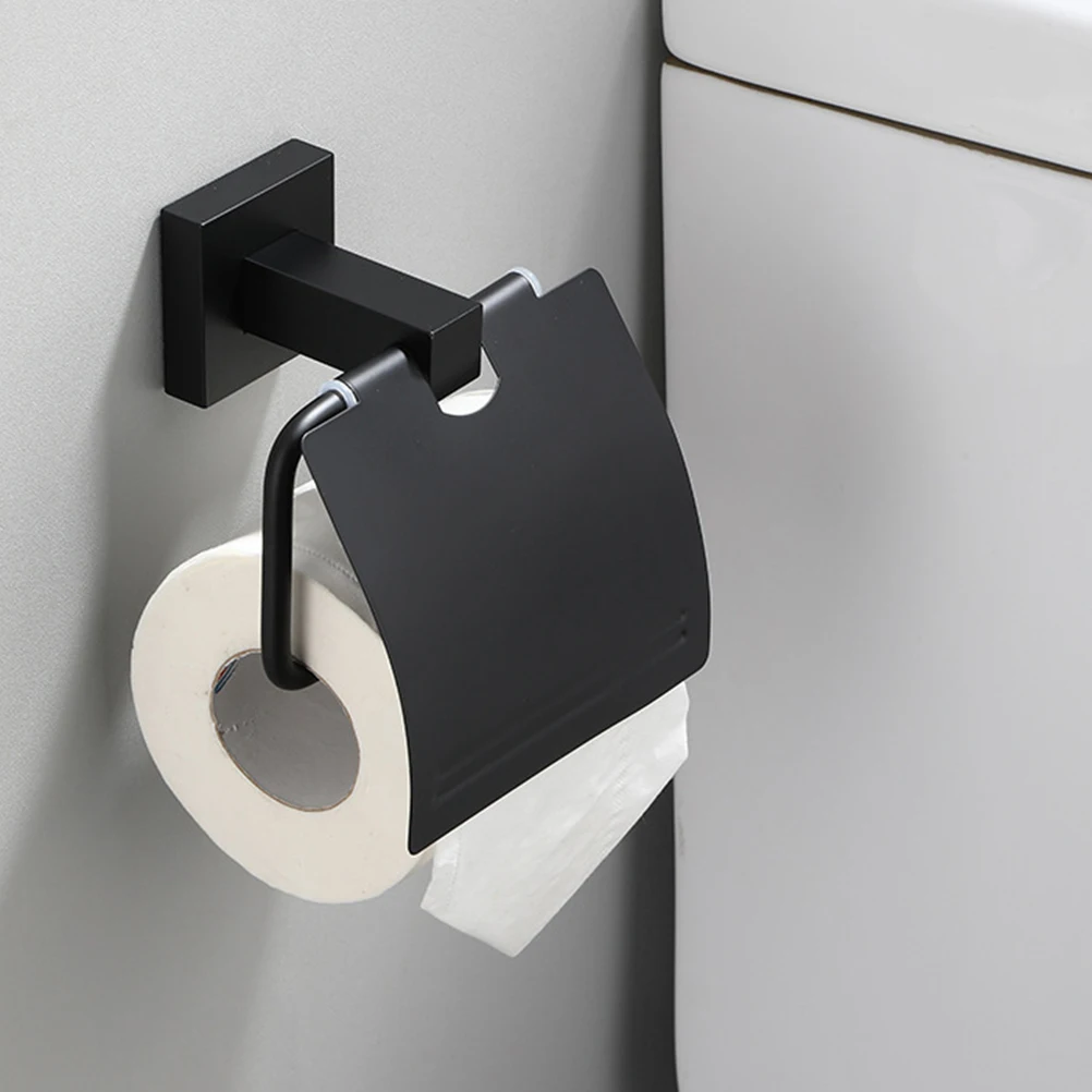 

1pc Stainless Steel Bathroom Paper Holder Punch-Free Wall Mount Toilet Tissue Rack Home Hotel Washroom Accessory Roll