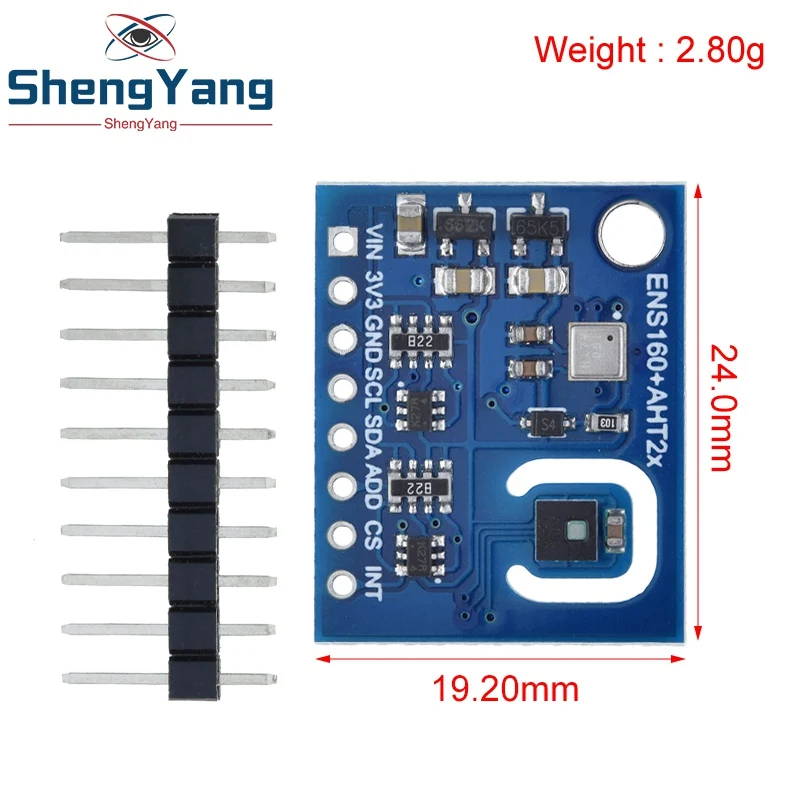 TZT ENS160+AHT21 CARBON Dioxide CO2 eCO2 TVOC Air Quality And Temperature And Humidity Sensor Replace CCS811 For Arduino