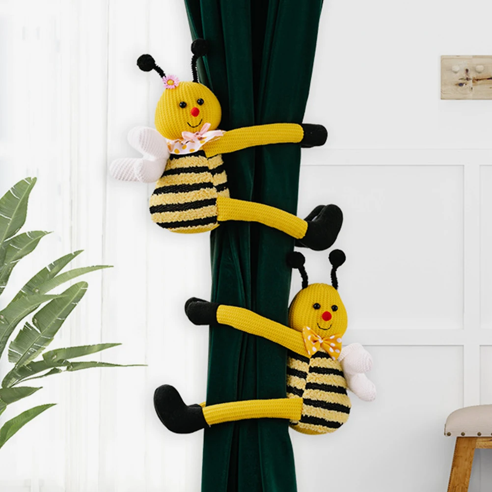 

2 Pcs Curtain Tieback Clamp Holder Decorative Clips Easy Use Polyester Curtain Clip Drapes Accessories Window