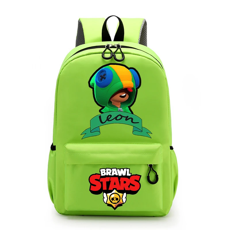 Mochila con estampado de dibujos animados para niños, mochilas escolares de gran capacidad, suministros escolares para niños, Leon Spike Crow