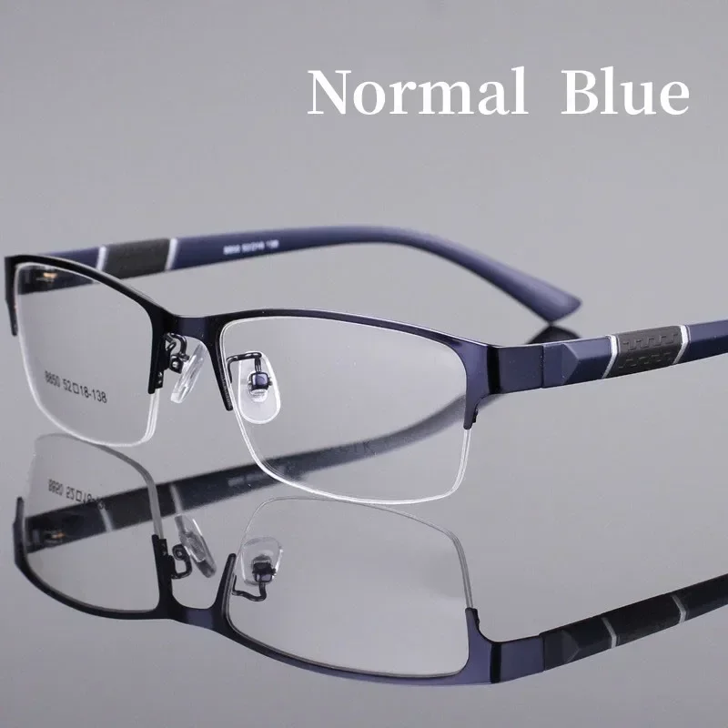 Photo chrome Myopie brille für Geschäfts leute Unisex-Halb rahmen quadrat in der Nähe von Sicht brillen optisches Rezept minus Brillen