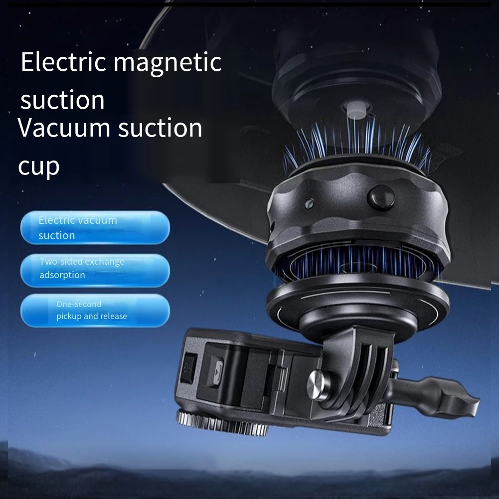 Sports Camera Magnetic Bracket Type-C Rechargeable Vacuum Electric Suction Cup For DJI Pocket 3/Action5/instaX4 Camera Parts