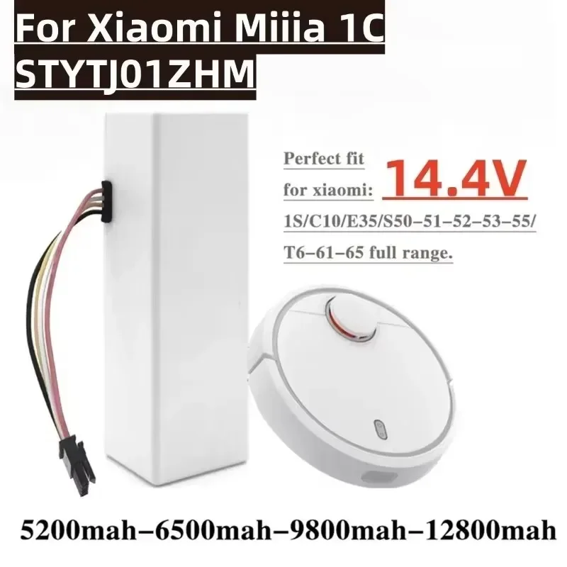 Battery for Xiaomi Mijia 1C STYTJ01ZHM, 14.4V, 12800mAHP1904-4S1P-MM, Robot Vacuum Cleaner, Mop Cleaner Accessories Parts