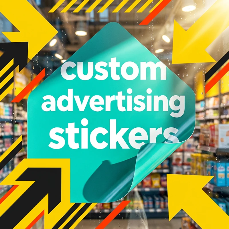 Custom Store Window Decal Vinyl Sticker Business Shop Glass Door Wall Decoration Coffee Cafe Retail Store Promotional Sign
