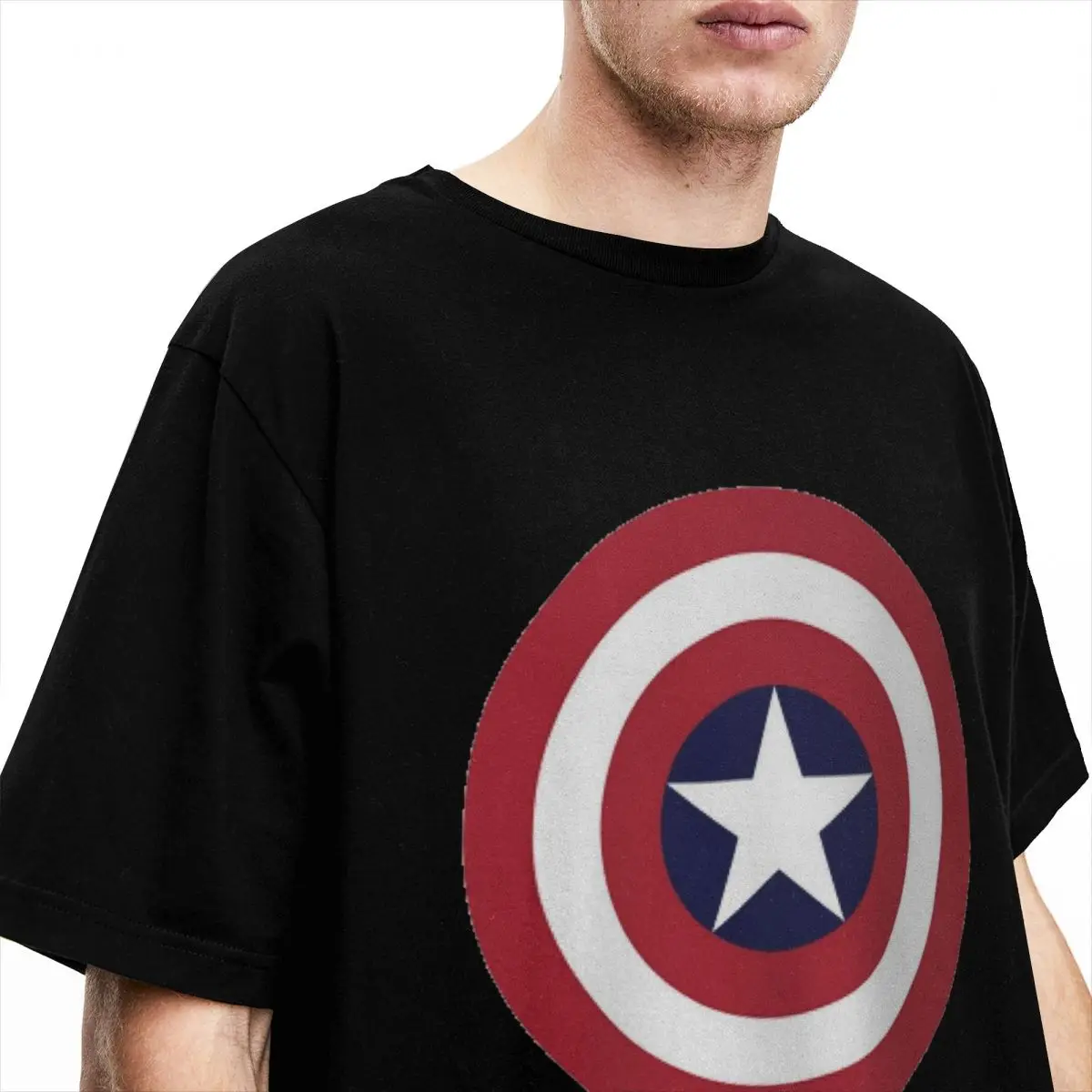 Men Women\'s Super Hero Captain America Shirt Accessories Pure Cotton T-shirt Clothes Street Wearing Tees All Seasons