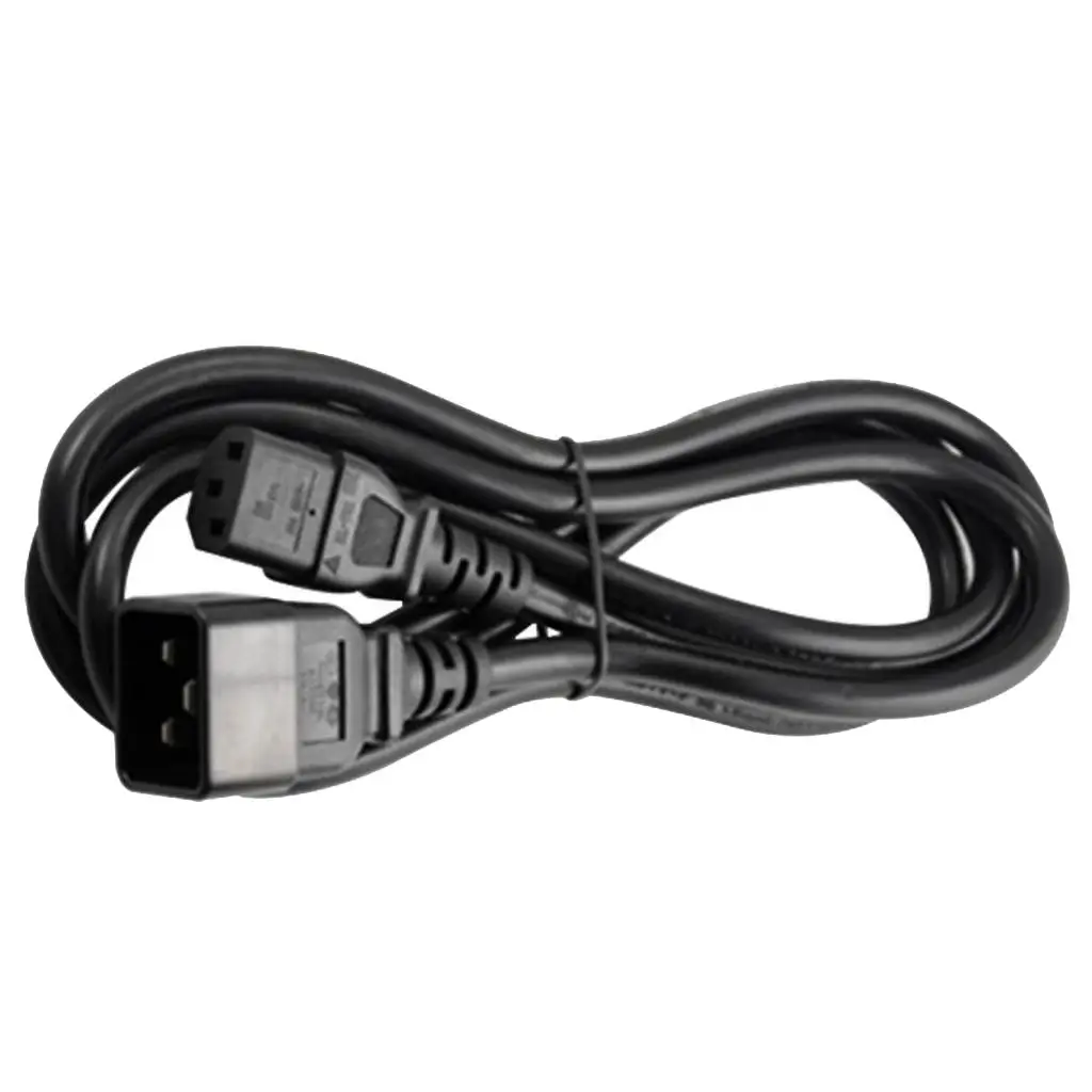 IEC 320 C13 to C20 Extension Cable Adapter for PDU UPS Black