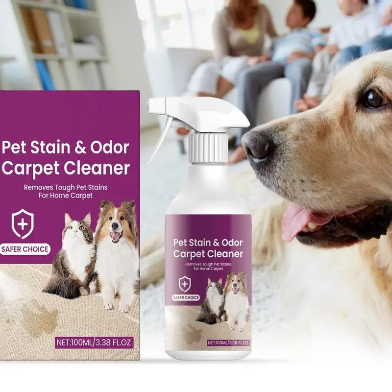 Pet Stain Cleaner For Carpet 120ml Stain Remover Spray Powerful Pet Stain Destroyer Safe Stain Remover Spray Effective For