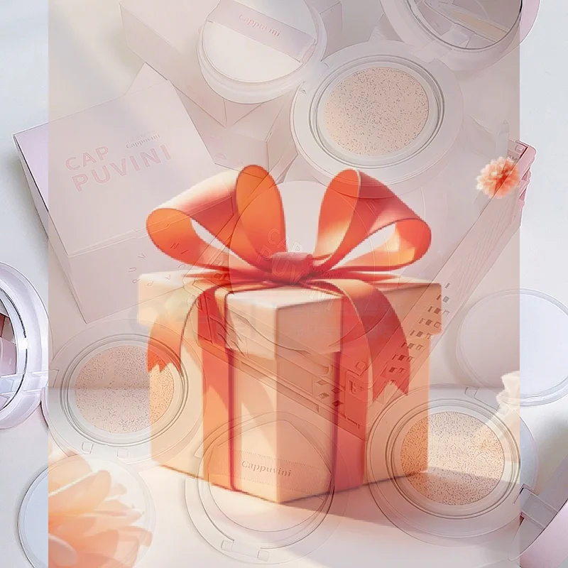 Cappuvini Nawilżający Krem w Poduszce Powietrznej Lekki Wodoodporny Naturalny Podkład w Płynie Rozjaśniający Koloryt Skóry Krem BB w Poduszce Powietrznej