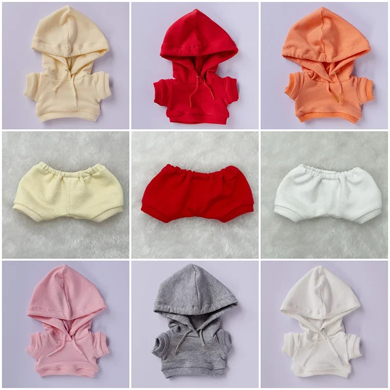 For 10cm Doll Clothes 15cm 20cm Dolls Outfit Hoodie Pants Dolls Accessories Cultivate Hands-on Ability Children's Gift Toys