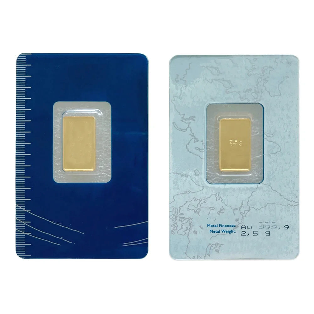 1oz APMEX Design Goldbarren-Replikat, 24K vergoldeter Kupfer-Gedenkbarren, nicht-währungsbezogenes Sammlerstück, Souvenir-Geschenk für Sammler