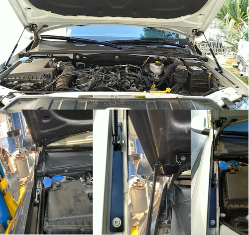 Imagen 2 del producto Para VW Volkswagen Amarok 2.0L I4 2010-2022 capó delantero modificar puntales de Gas varilla de soporte de elevación amortiguadores resortes