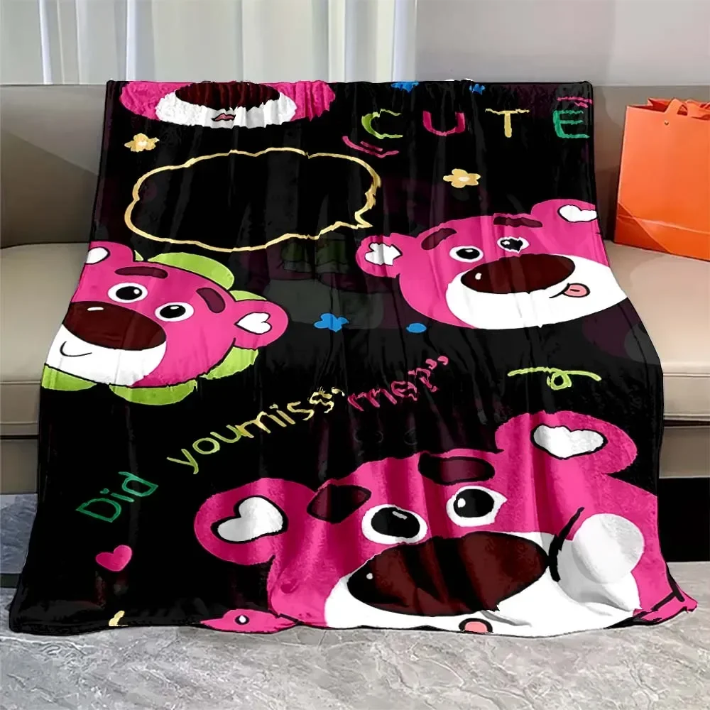 17 Styles Toy Story Lotso Bear Flannel Blanket Fluffy Fleece Throw Camping Blanket for Children Sofa Throw Thin Blanket Fashion