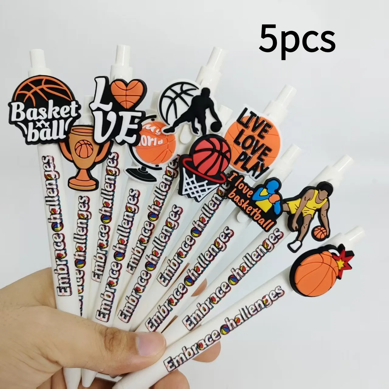 

5pcs/10pcs Fashion Trend Basketball Theme Ballpoint Pen Student Writing Signature Student Gift Preferred