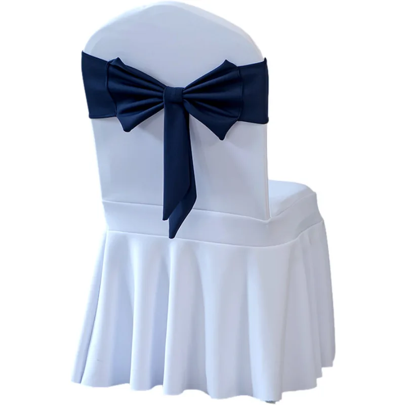 Bruiloft decoratie spandex stoel sjerp met kant-en-klare vlinderdas knoop, ideaal voor banket verjaardag verjaardagsfeestje evenementen vakantie