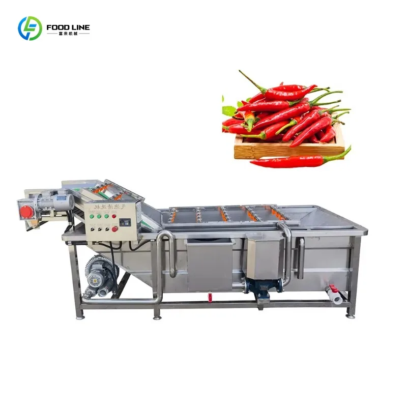 Customized Automatic Commercial Bubble Cleaner Environment Friendly Fruit And Vegetable Washing Machine