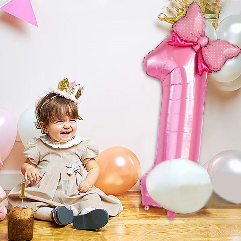 Balão Número Com Arco, Rosa, Baby Shower, Decoração De Aniversário, Fontes Da Festa De Casamento, Jumbo, 40 ", 0-9, 1Pc