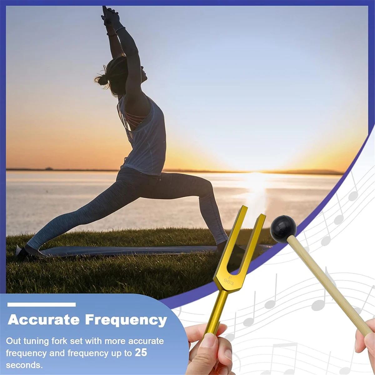 New F 963HZ Tuning Fork Set, Tuning Fork for Healing Chakra, Sound Therapy, Keep Body, Mind and Spirit in Perfect Harmony