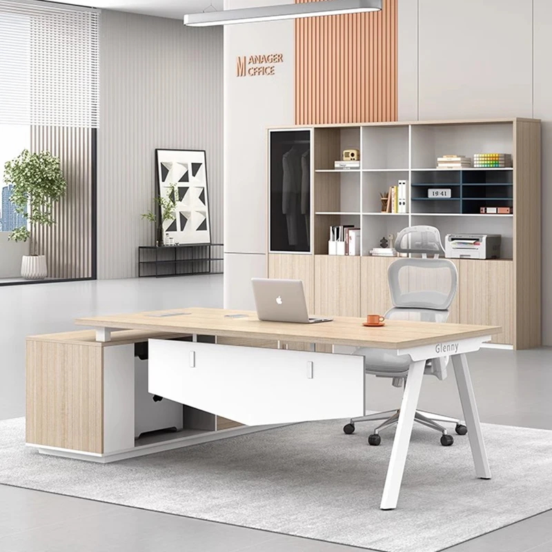 Modern Desk Computer Desks Professional Office Furniture Standing Corner Supplies Accessories Tables Table Room Study Conference