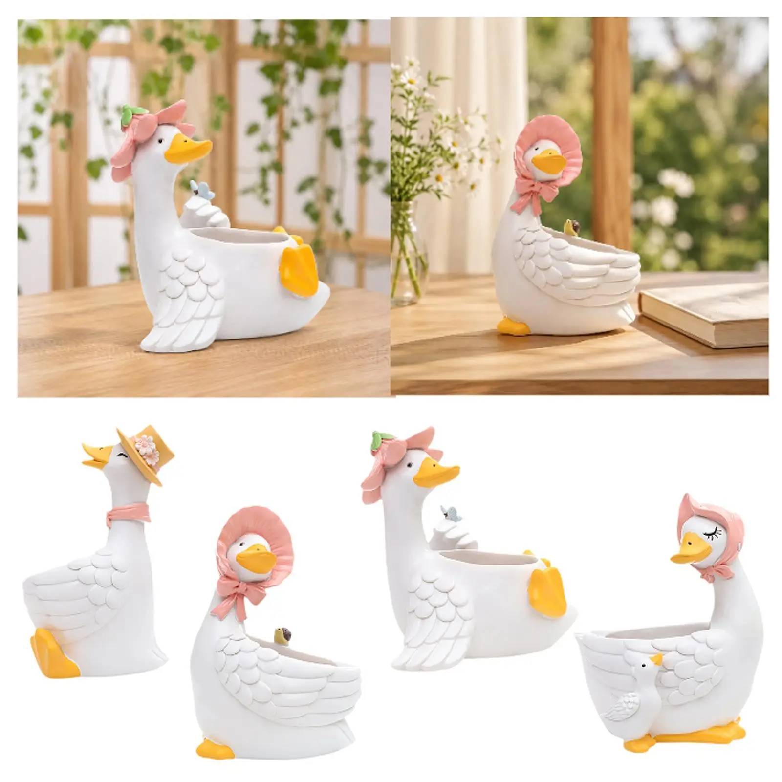 Goose Planter Pot Planter Vase Gifts for Women Mom Collectible Table Decoration Goose Vase for Table Balcony Indoor Outdoor