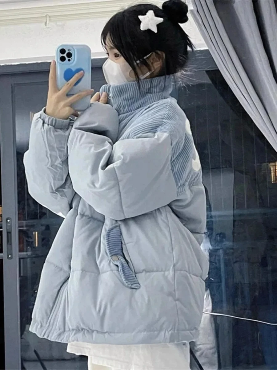 

Women's Thick Corduroy down Cotton Jacket New Pakras Style Winter Coat Outwear Sensation Niche Design