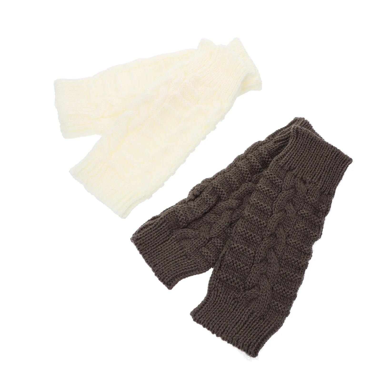 

Warm Knitted Gloves for Women Thermal Mitts Anti Cold Winter Fashion Oversleeve Bamboo Joint Design Lightweight Stylish Female