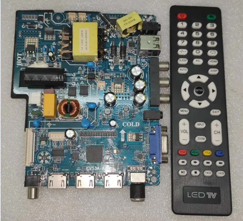 Imagem -02 - Driver Board com Luz de Fundo Cv53a-a42 Três em um Três Funções hd 4570v 45w 600ma tv