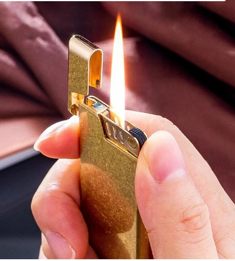 

ZORRO Pure Copper Ultra-Thin Butane Lighter - Open Flame Flint Wheel Lighter lighter lighters personalized Lighter unusual