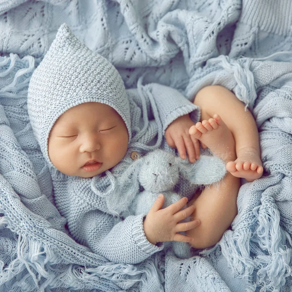 Disfraz de punto para bebé, accesorios de fotografía para recién nacido, mono infantil de manga larga, traje de fotografía para recién nacido, accesorios para niña