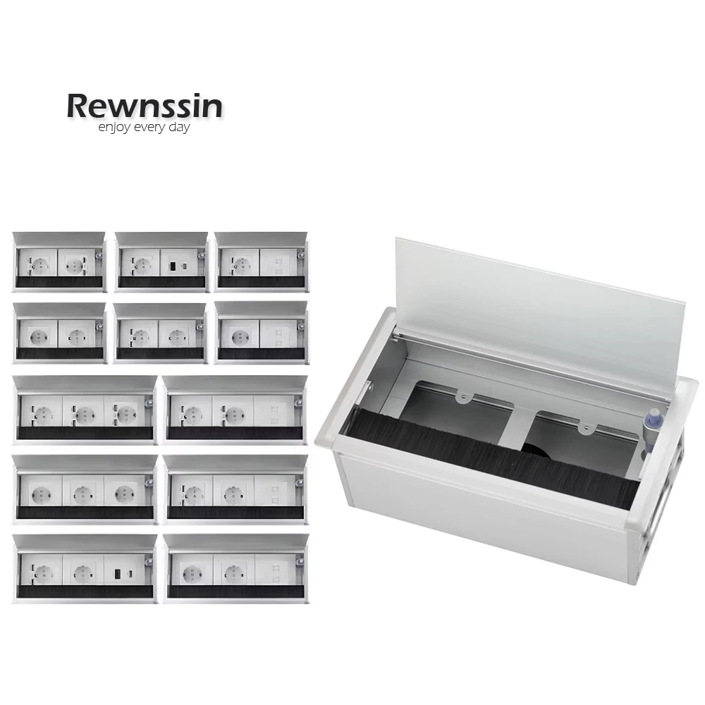 

Скрытая розетка 250 В, настольная розетка, розетка европейского стандарта, подходит для офиса и конференц-зала, розетка с USB HDMI RJ45