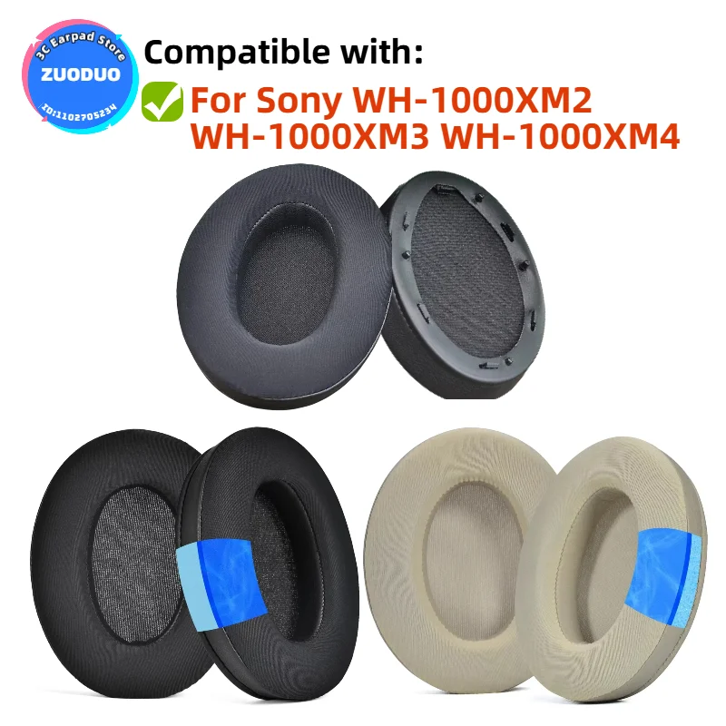 

For Sony WH-1000XM2 WH-1000XM3 WH-1000XM4 Headphone Headset 1 Pair Replacement Foam Ear Pads Pillow Cushion Cover