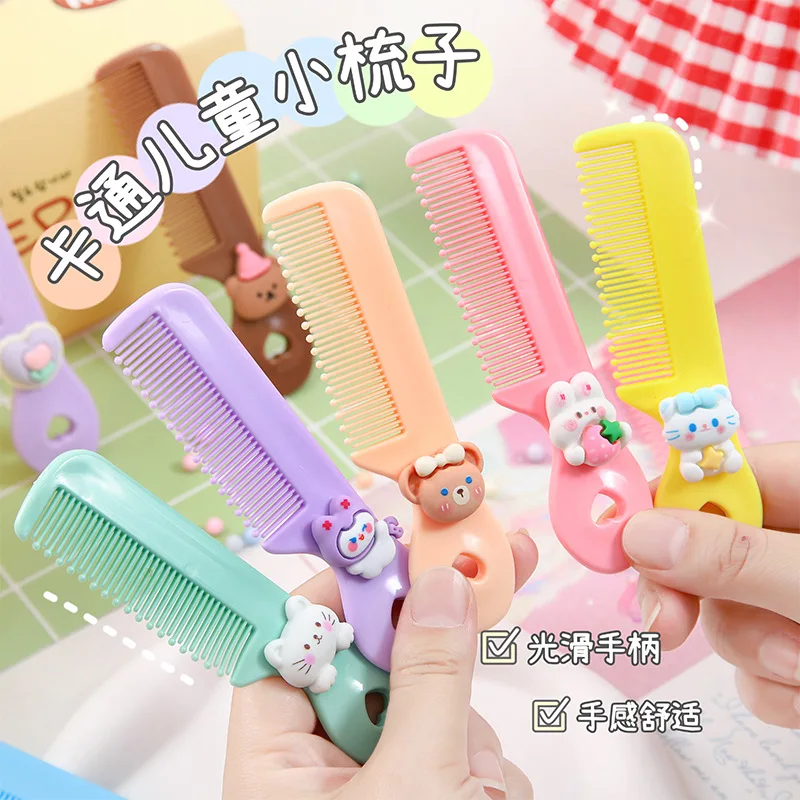 Round Head Comb Small Color Baby Body Care Toddler's Portable Plastic Pregnant Baby  Rounded  Teeth Cartoon