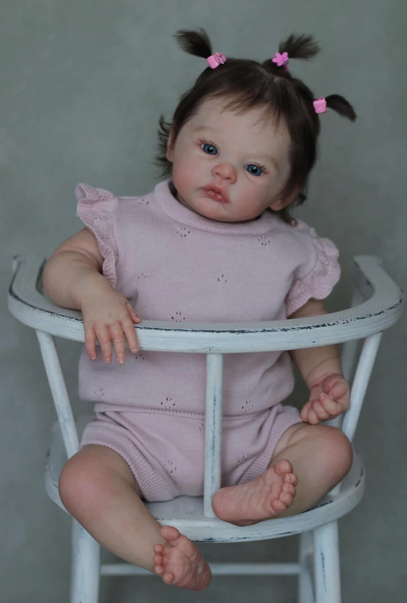 Recém-nascido realista princesa bebê boneca reborn silicone macio flexível 3d tom de pele com veias visíveis mão enraizado cabelo brinquedo do miúdo presente