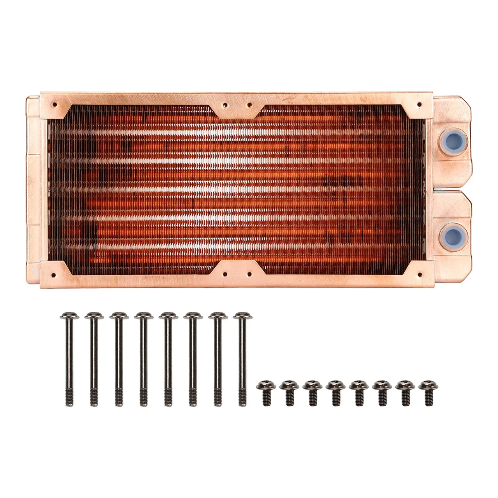 

Water Cooling Radiator Copper 7mm Round Tube G1/4 Thread PC Water Cooling Row Heat Sink Support 120mm Fan Cooling