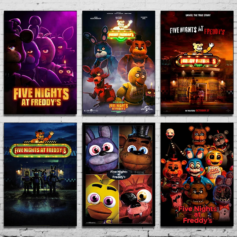 Popular Freddys-Five Nights FNAF-Ultimate Group Movie Canvas Painting Posters Wall  Art Decoration Painting Home Room Decoration