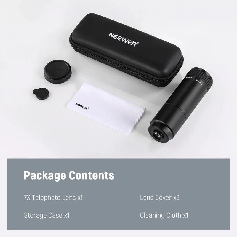 

HD Telephoto Lens for Phone Camera 7X Magnification Lens Attachment with 17mm Thread, 15 Elements 12 Groups