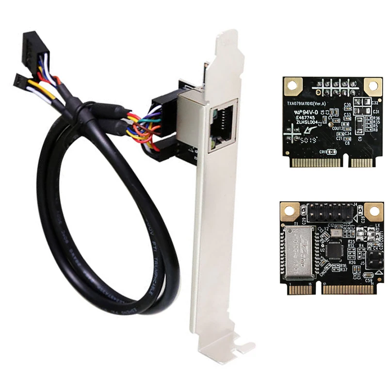 

Адаптер-сплиттер Гигабитная сетевая карта PCI-E Сетевой адаптер Ethernet RJ-45 Адаптер локальной сети MINI PCIE Lan Card с Realtek 8111H