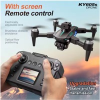 KY605s Max LCD Screen Control Drone Professional HD ESC Dual Camera Obstacle Avoidance Optical Flow Remote Control Helicopter