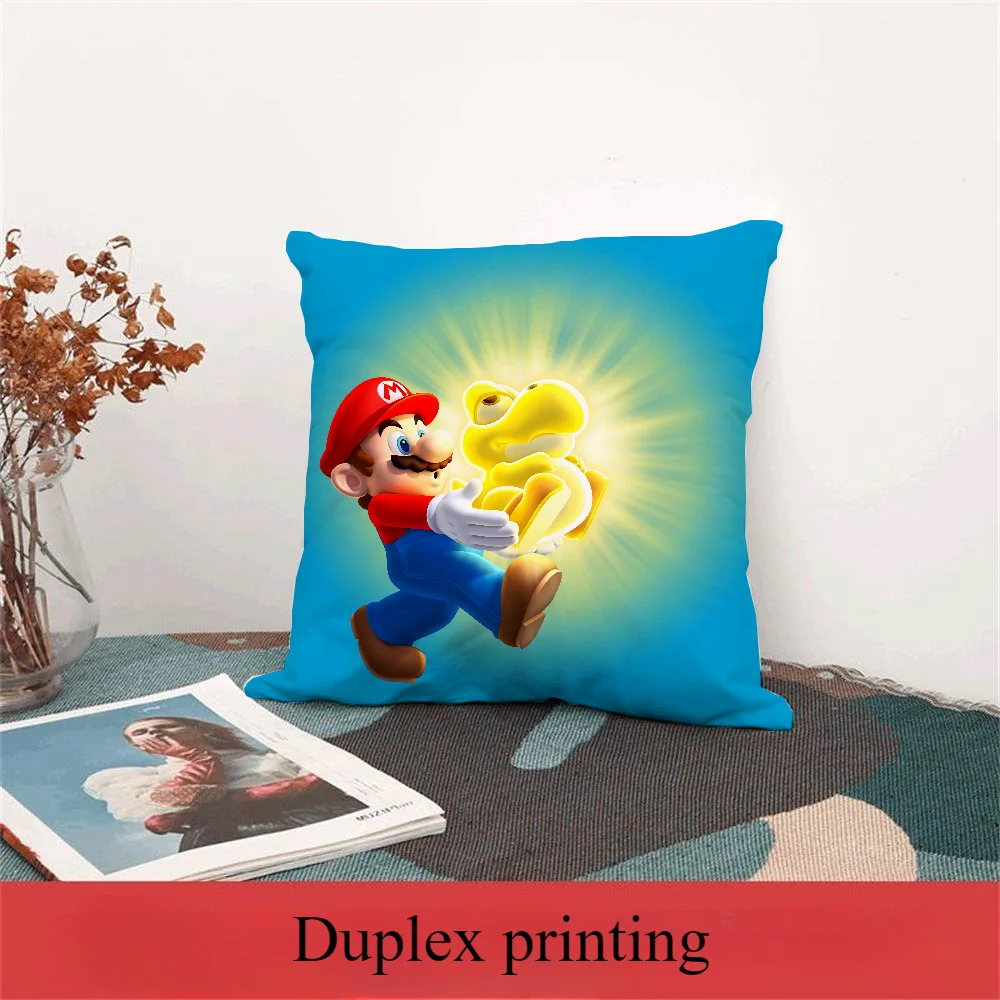 Personalized Gift Super Mario Cushion Covers Decorative Pillows for Sofa Cushions Cover Home and Decoration Throw Pillow Covers