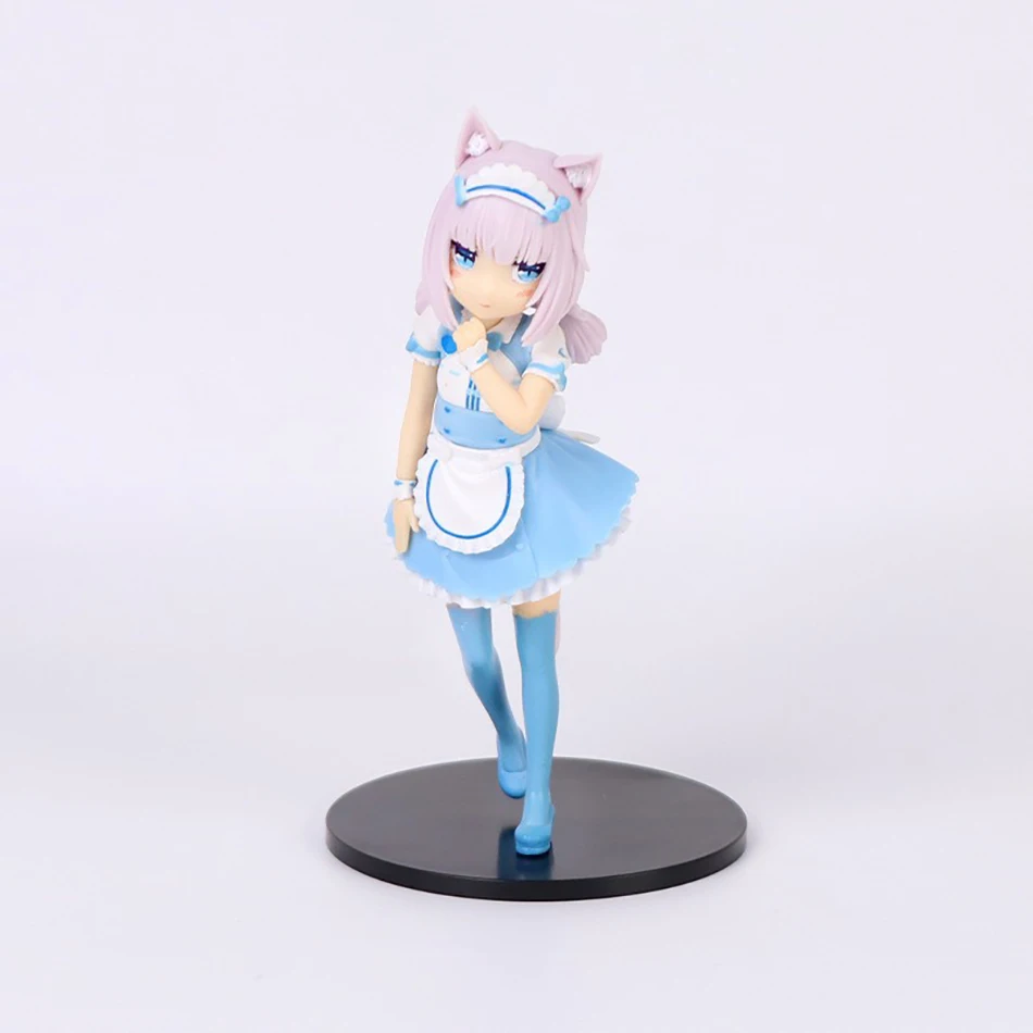 NEKOPARA Anime Kawaii Mädchen Figur Schokolade & Vanille Niedliche Katze Dienstmädchen Stil PVC Modell Sammlerstück Desktop Ornament Spielzeug Kind Geschenke