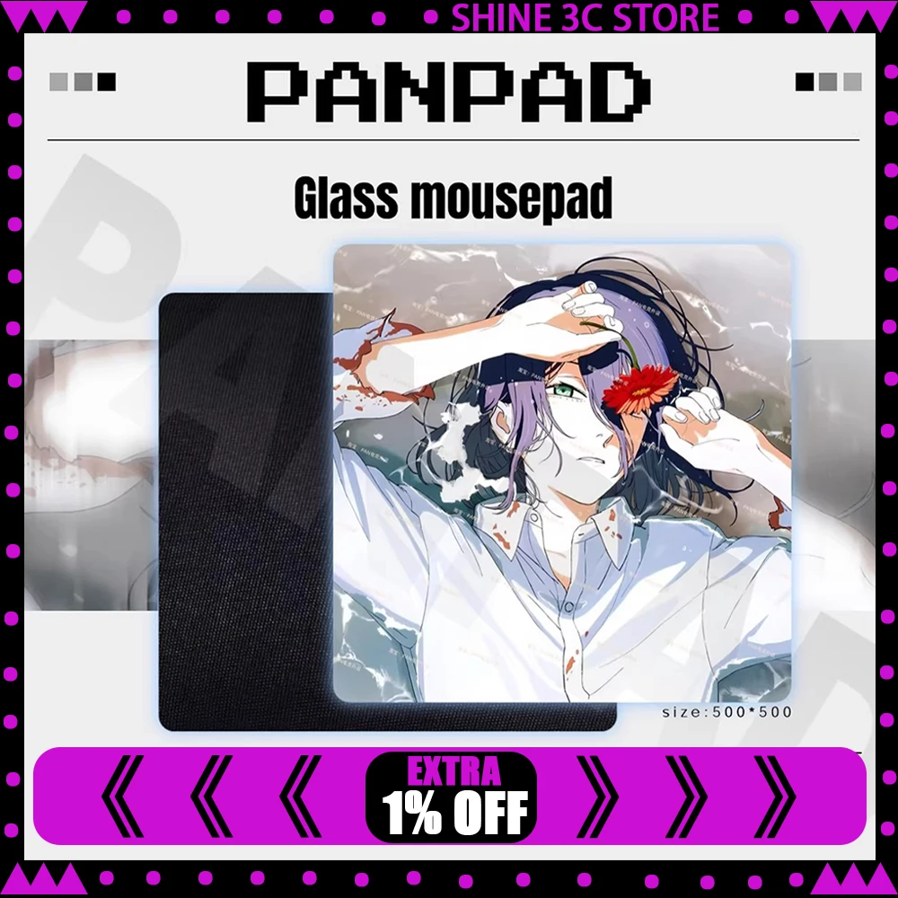 

Коврик для мыши PAN Esports Reze Glass, гладкий и скоростной, с покрытием, обеспечивающим полное покрытие, для APEX, CSGO, аксессуары для ПК, подарки