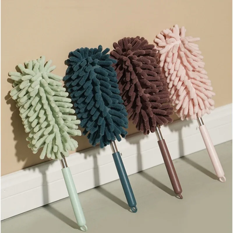 

Retractable Chenille Duster Non-slip Handle Rotatable Duster Head Dusters for Wardrobe Window Desktop Cleaning Home Cleaning